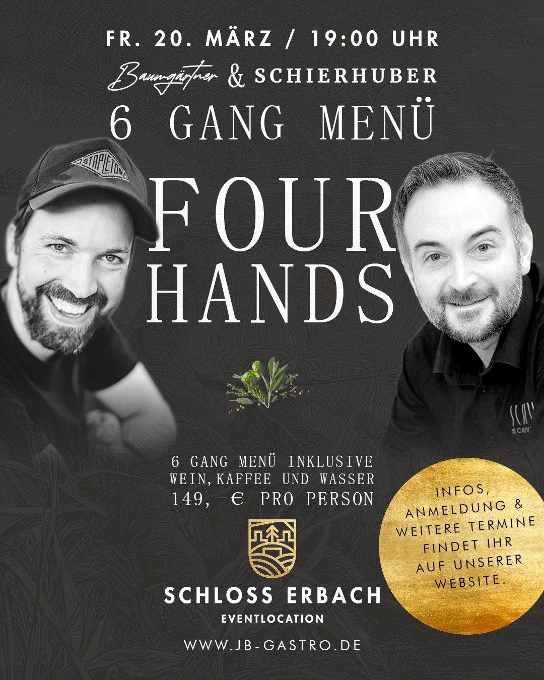 Four Hands — 6-Course Dinner March 20, 2026 — Landgasthof Krone